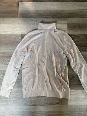 H&M Men's Lightweight Turtleneck Sweater in Light Beige